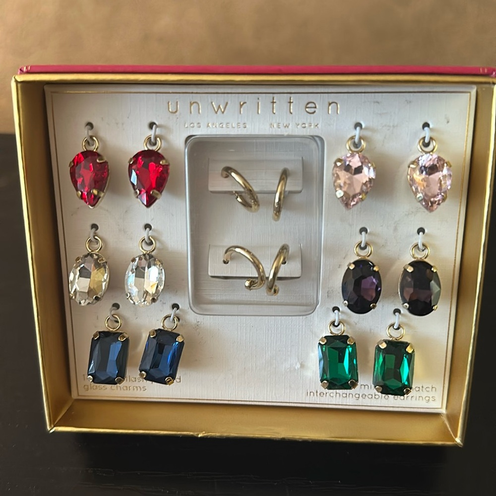 Multi-Color Glass Mix and Match Earring Set